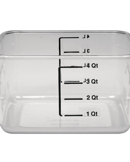 Rubbermaid FG630400 Hộp Đựng Thực Phẩm Vuông Tiết Kiệm Không Gian 3.8 lít - Nhựa Trong Suốt