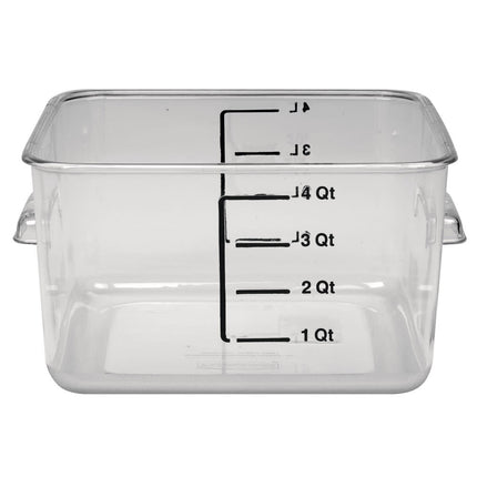 Rubbermaid FG630400 Hộp Đựng Thực Phẩm Vuông Tiết Kiệm Không Gian 3.8 lít - Nhựa Trong Suốt