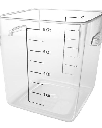 Hộp Đựng Thực Phẩm Vuông Tiết Kiệm Không Gian Rubbermaid FG630800 7.6 lít - Nhựa Trong Suốt