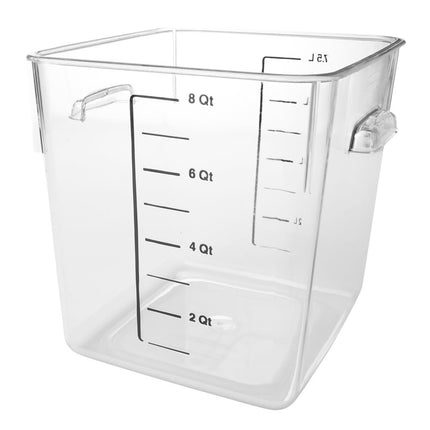 Hộp Đựng Thực Phẩm Vuông Tiết Kiệm Không Gian Rubbermaid FG630800 7.6 lít - Nhựa Trong Suốt