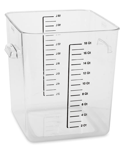 Rubbermaid FG631800 Hộp Đựng Thực Phẩm Vuông Tiết Kiệm Không Gian 17 lít - Nhựa Trong Suốt