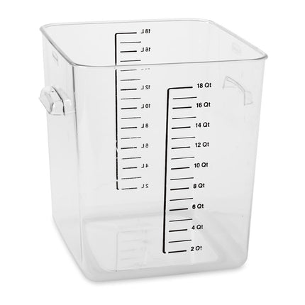 Rubbermaid FG631800 Hộp Đựng Thực Phẩm Vuông Tiết Kiệm Không Gian 17 lít - Nhựa Trong Suốt