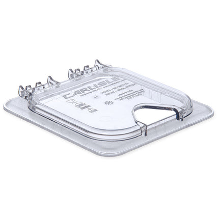Nắp Khay Thực Phẩm Bản Lề Cỡ 1/6 Đa Năng Carlisle - Có Rãnh, Polycarbonate, Trong Suốt (10319Z07)