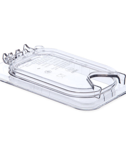 Nắp Khay Thực Phẩm Bản Lề Carlisle Universal Cỡ 1/9 - Có Rãnh, Polycarbonate, Trong Suốt (10339Z07)
