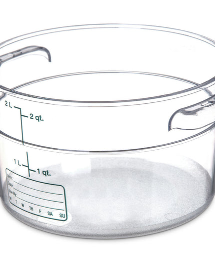 Hộp Đựng Thực Phẩm Tròn Carlisle 1.9 l - Xếp Chồng Được, Trong Suốt (1076307)