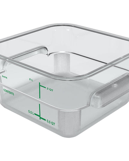 Hộp Đựng Thực Phẩm Vuông Carlisle 1.9 l - Polycarbonate, Trong Suốt (11950AF07)