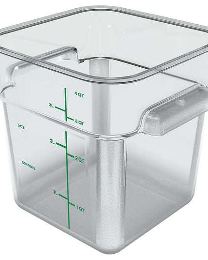 Hộp Đựng Thực Phẩm Vuông Carlisle 3.8 l - Trong Suốt (1195107)