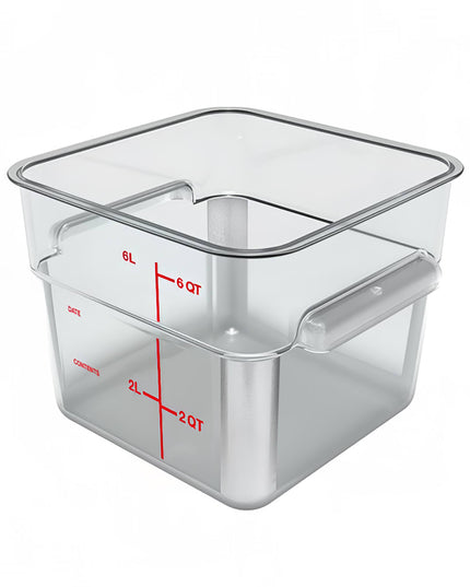 Hộp Đựng Thực Phẩm Vuông Carlisle 5.7 lít - Polycarbonate, Trong Suốt (11952AF07)