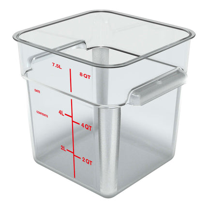 Hộp Đựng Thực Phẩm Vuông Carlisle 7.6 lít - Polycarbonate, Trong Suốt (1195307)