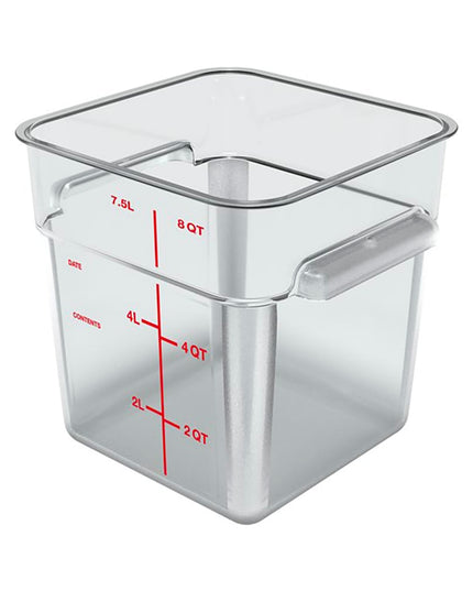 Hộp Đựng Thực Phẩm Vuông Carlisle 7.6 l - Polycarbonate, Trong Suốt (11953AF07)
