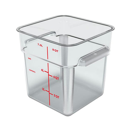 Hộp Đựng Thực Phẩm Vuông Carlisle 7.6 l - Polycarbonate, Trong Suốt (11953AF07)