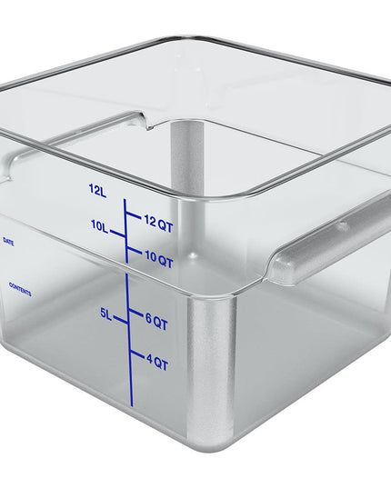 Hộp Đựng Thực Phẩm Vuông Carlisle 11.4 lít - Trong Suốt (1195407)