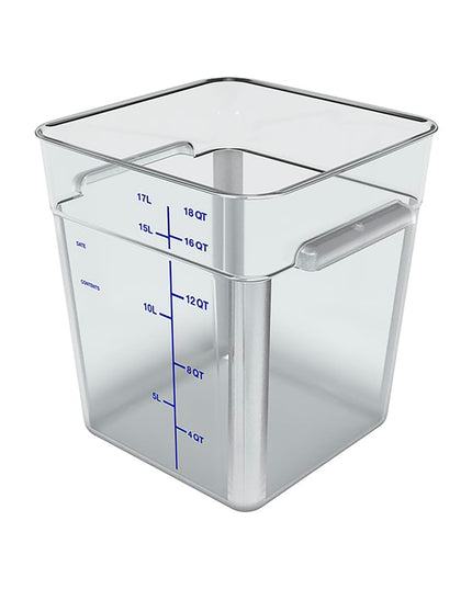 Hộp Đựng Thực Phẩm Vuông Carlisle 17 lít - Polycarbonate, Trong Suốt (11955AF07)