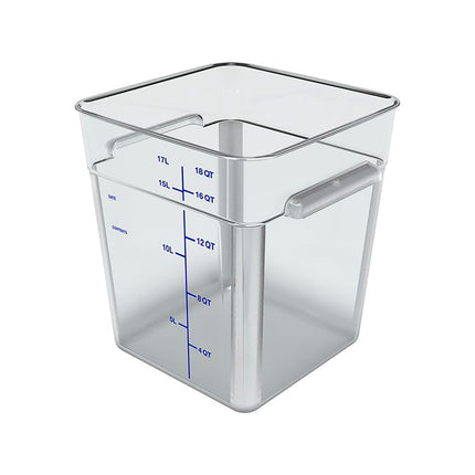 Hộp Đựng Thực Phẩm Vuông Carlisle 17 lít - Polycarbonate, Trong Suốt (11955AF07)
