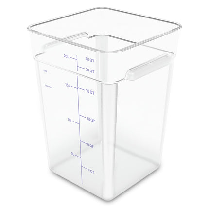Thùng Đựng Thực Phẩm Vuông Carlisle 20.8 lít - Polycarbonate, Trong Suốt (1195607)