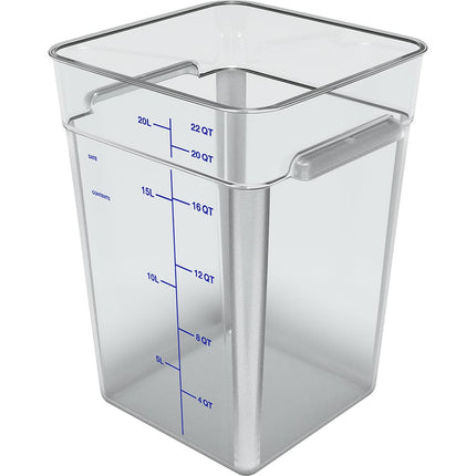 Hộp Đựng Thực Phẩm Vuông Carlisle 20.8 lít - Polycarbonate, Trong Suốt (11956AF07)