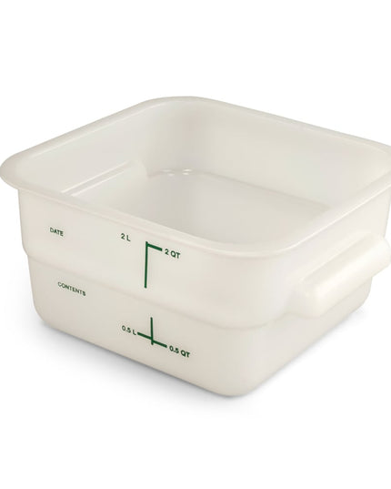 Hộp Đựng Thực Phẩm Vuông Carlisle 1.9 lít - Polyethylene, Trong Suốt (11960PE02)