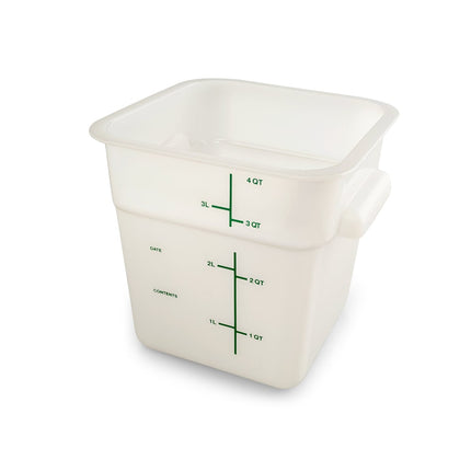 Hộp Đựng Thực Phẩm Vuông Carlisle 3.8 Lít - Polyethylene, Trắng (11961PE02)