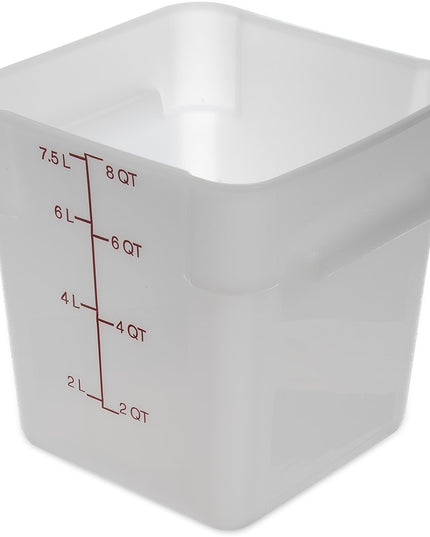 Hộp Đựng Thực Phẩm Vuông Carlisle 7.6 lít - Polyethylene, Trắng (11963PE02)