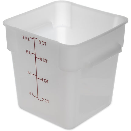 Hộp Đựng Thực Phẩm Vuông Carlisle 7.6 lít - Polyethylene, Trắng (11963PE02)