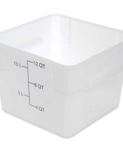 Hộp Đựng Thực Phẩm Vuông Carlisle 11.4 lít - Polyethylene, Trắng (11964PE02)