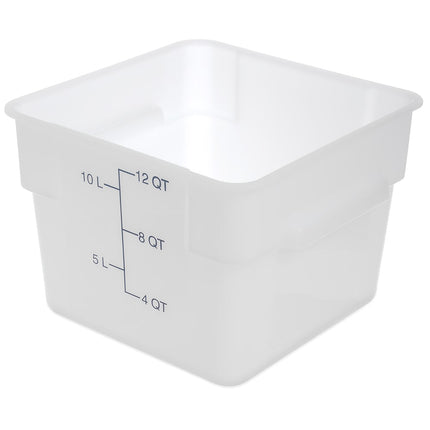 Hộp Đựng Thực Phẩm Vuông Carlisle 11.4 lít - Polyethylene, Trắng (11964PE02)