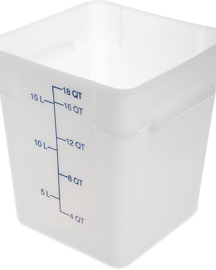 Hộp Đựng Thực Phẩm Vuông Carlisle 17 lít - Polyethylene, Trắng (11965PE02)