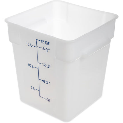 Hộp Đựng Thực Phẩm Vuông Carlisle 17 lít - Polyethylene, Trắng (11965PE02)