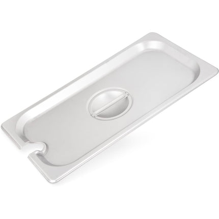 Nắp Khay Hấp Carlisle Kích Thước 1/3 - Có Rãnh, Thép Không Gỉ (607130CS)