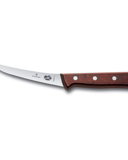 Dao Rọc Xương Cong Bán Cứng Victorinox 5.6606.12 Lưỡi 12.7 cm Cán Gỗ Hồng Mộc