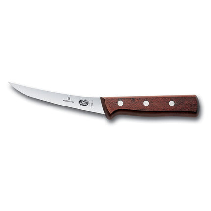 Dao Rọc Xương Cong Bán Cứng Victorinox 5.6606.12 Lưỡi 12.7 cm Cán Gỗ Hồng Mộc