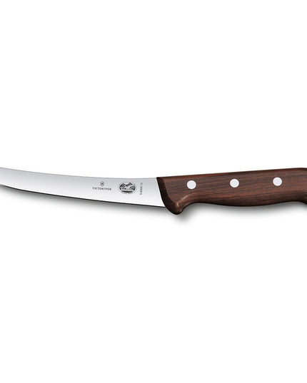 Dao Rọc Xương Cong Bán Cứng Victorinox 5.6500.15 Lưỡi 15.2 cm Cán Gỗ Hồng