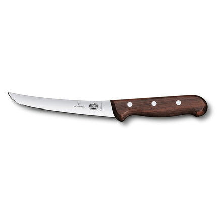 Dao Rọc Xương Cong Bán Cứng Victorinox 5.6500.15 Lưỡi 15.2 cm Cán Gỗ Hồng