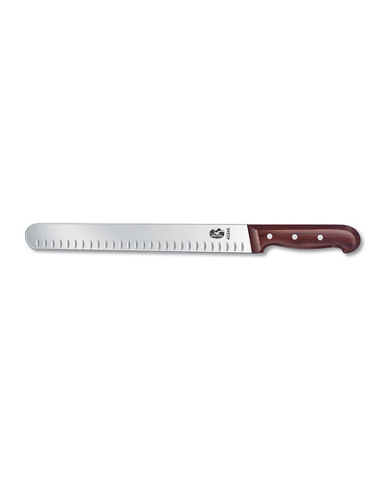 Dao Thái Granton Edge Victorinox 7.6059.12 Lưỡi 35.6 cm Cán Gỗ Hồng Mộc