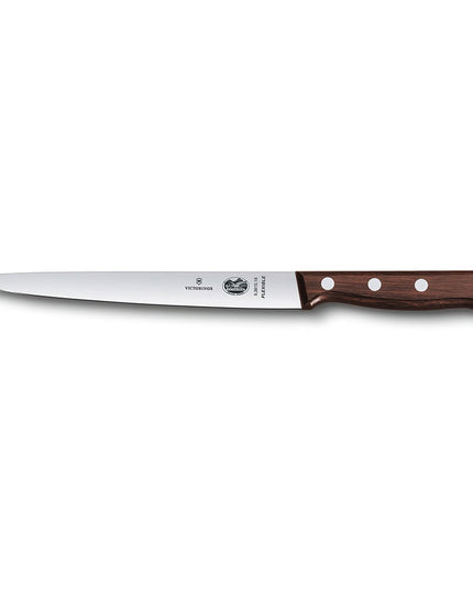 Dao Phi Lê Dẻo Victorinox 5.3810.18 Lưỡi 17.8 cm Cán Gỗ Hồng Mộc