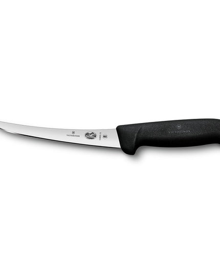Dao Rút Xương Cong Victorinox 5.6603.15 Lưỡi 15.2 cm Bán Cứng, Thép Carbon Cao, Cán Đen