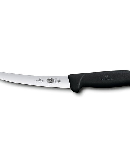 Dao Rọc Xương Cong Lưỡi Cứng Victorinox 5.6503.15 Lưỡi 15.2 cm Cán Fibrox® Pro Đen