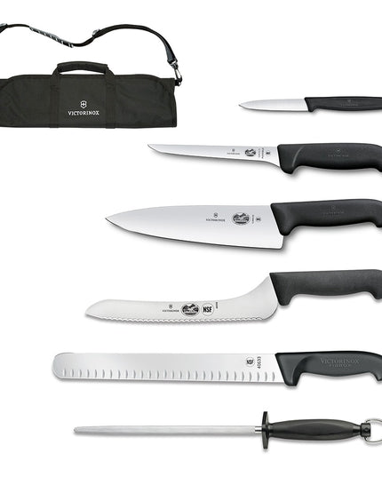 Bộ Dao Nhà Bếp Victorinox 7.4012-X12 7 Món (5) Dao (1) Cán Mài Túi Đựng Dao