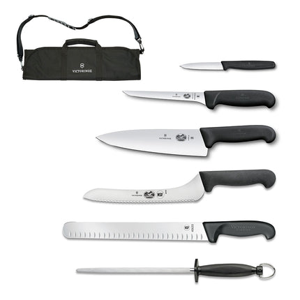 Bộ Dao Nhà Bếp Victorinox 7.4012-X12 7 Món (5) Dao (1) Cán Mài Túi Đựng Dao