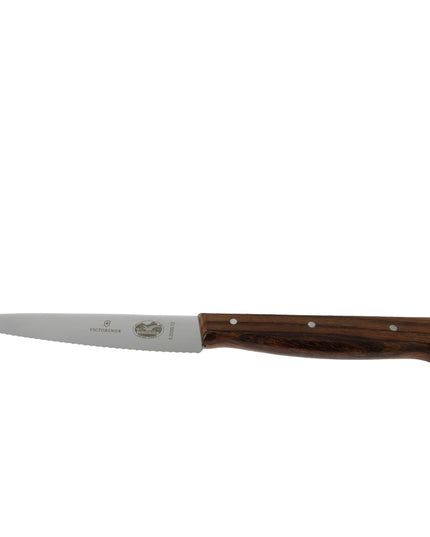 Dao Đa Năng/Rau Củ Răng Cưa Victorinox 5.2030.12-X3 Lưỡi 4 3/10.2 cm, Tay Cầm Gỗ Hồng Mộc