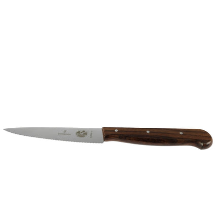 Dao Đa Năng/Rau Củ Răng Cưa Victorinox 5.2030.12-X3 Lưỡi 4 3/10.2 cm, Tay Cầm Gỗ Hồng Mộc