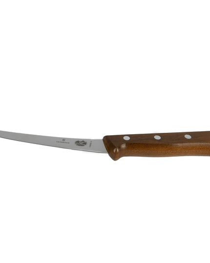 Dao Rọc Thịt Cong Lưỡi Bán Cứng Victorinox 5.6606.15-X1 Lưỡi 15.2 cm Cán Gỗ Hồng Mộc