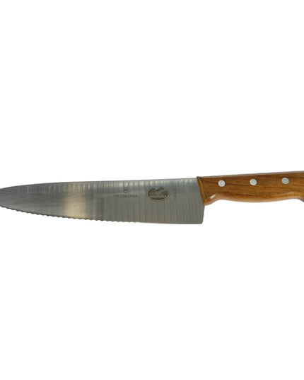 Dao Đầu Bếp Lưỡi Lượn Sóng/Thẳng Victorinox 5.2030.25-X1 25.4 cm Tay Cầm Gỗ