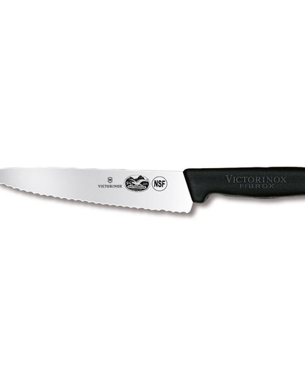 Dao Đầu Bếp Lưỡi Lượn Sóng Victorinox 5.2033.19-X1 18.4 cm Tay Cầm Fibrox® Nylon Đen