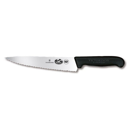 Dao Đầu Bếp Lưỡi Lượn Sóng Victorinox 5.2033.19-X1 18.4 cm Tay Cầm Fibrox® Nylon Đen