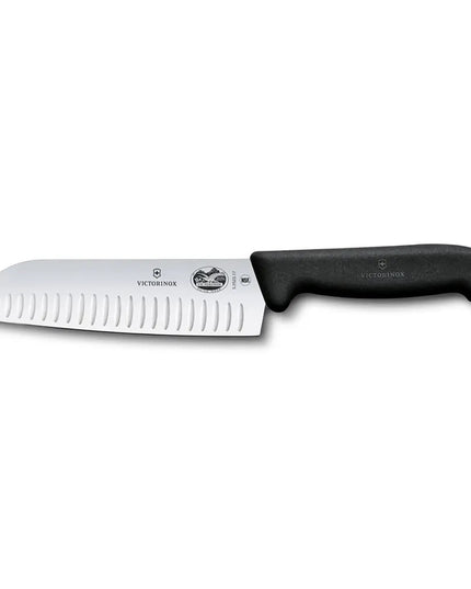 Dao Santoku Granton Victorinox 5.2523.17 17.8 cm Cán Fibrox® Pro Đen Thép Không Gỉ