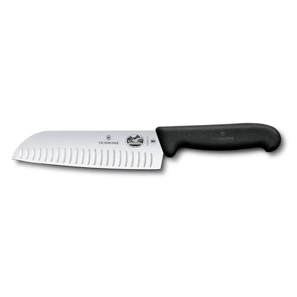 Dao Santoku Granton Victorinox 5.2523.17 17.8 cm Cán Fibrox® Pro Đen Thép Không Gỉ