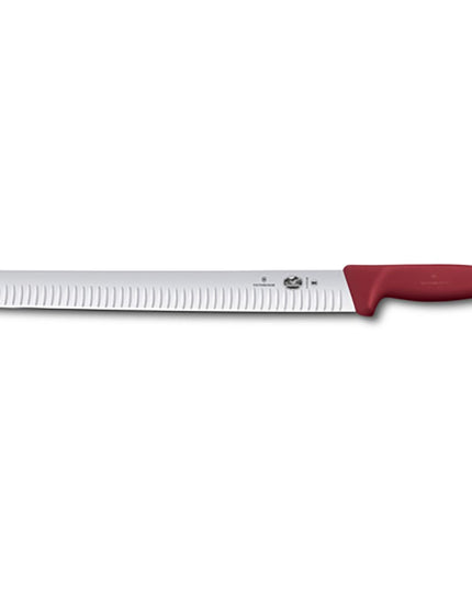 Dao Thái Lát Victorinox 5.4721.36 Granton 35.6 cm Cán Fibrox® Pro Đỏ Thép Không Gỉ