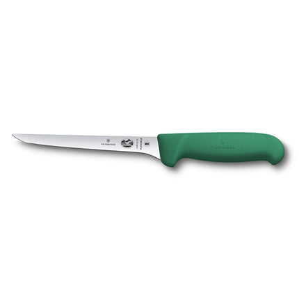 Dao Rọc Thịt Thẳng Mềm Victorinox 5.6414.15 15 cm Cán Fibrox® Pro Xanh, Thép Không Gỉ