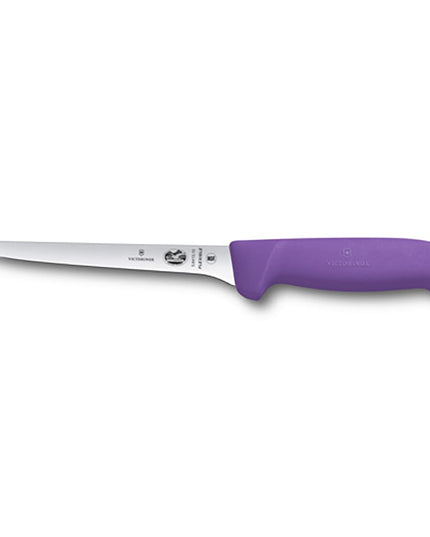 Victorinox 5.6415.15 Dao Rọc Xương Thẳng Mềm 15.2 cm Cán Fibrox® Pro Màu Tím, Thép Không Gỉ